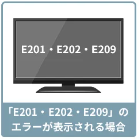 「E201・E202・E209」というエラー